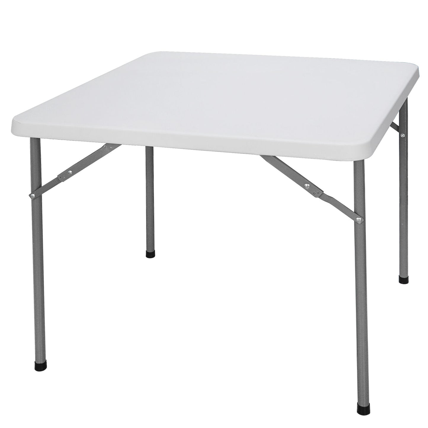 2PCS 3ft Height Adjustable Craft Camping and Utility Folding Carry Table White
