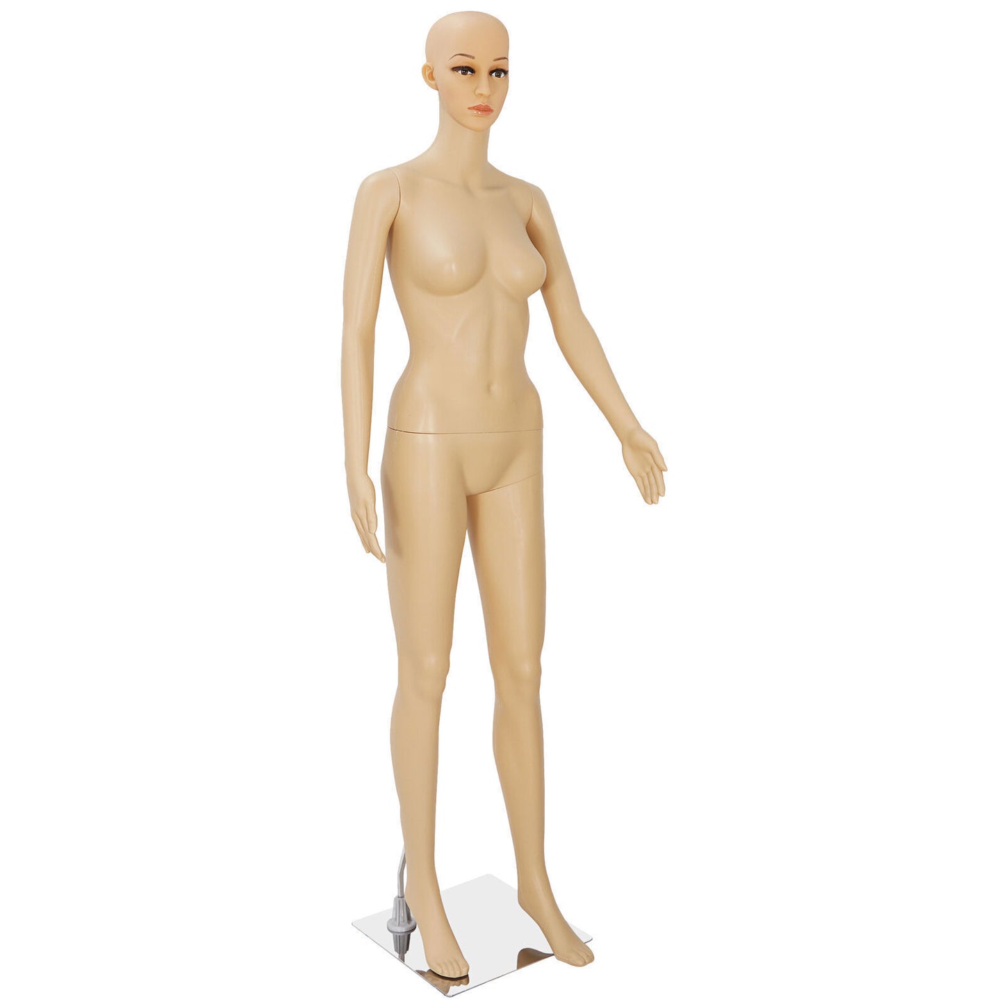 68.9" Full Body Female Mannequin Plastic Realistic Display Dress Form With Base