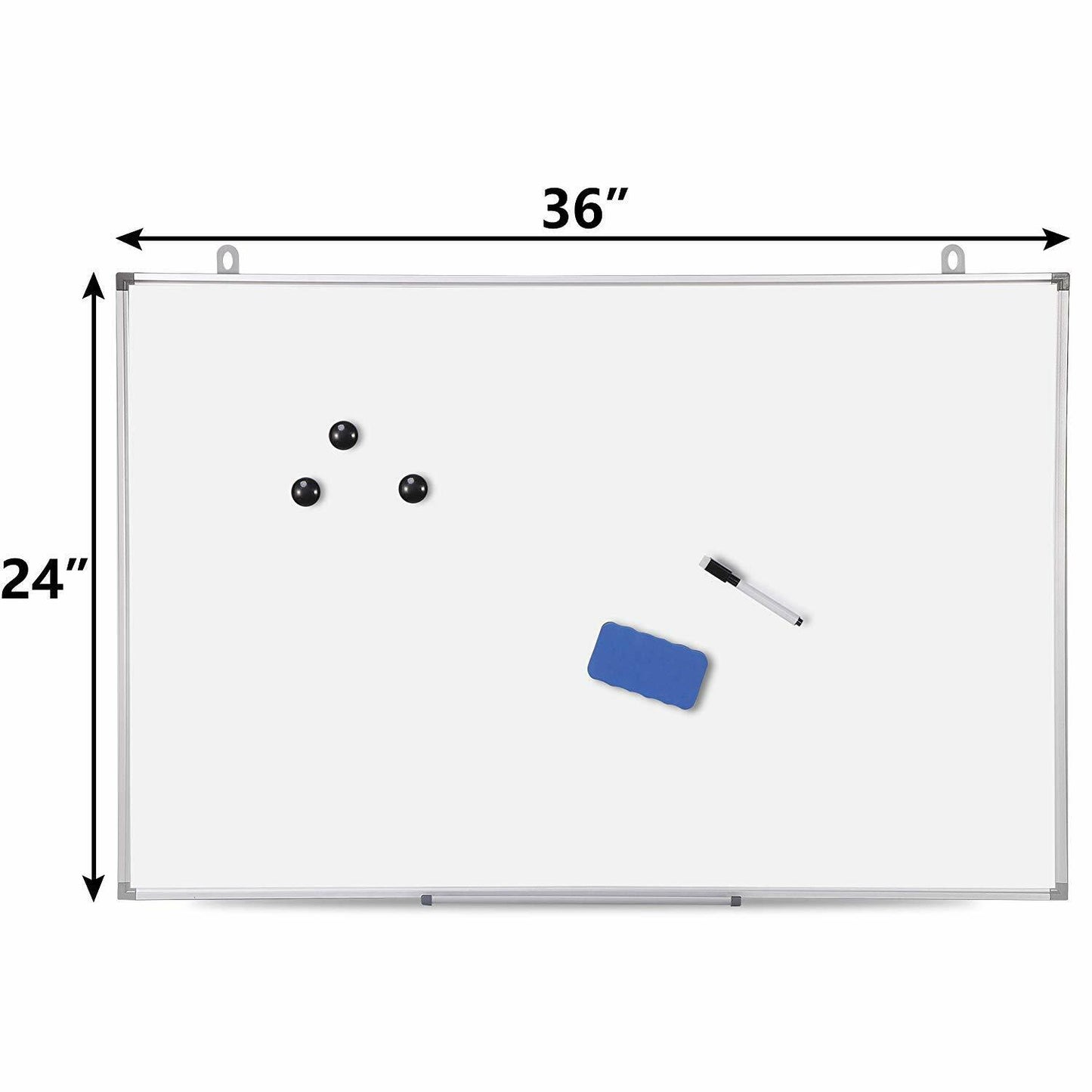 36 x 24 inch Magnetic Whiteboard Wall Hanging Board with Eraser Marker Pen
