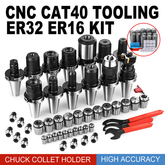 Tooling Kit for Haas Fadal CNC Mill-ER Chuck Collet Holder CAT 40 ER32/16 Steel