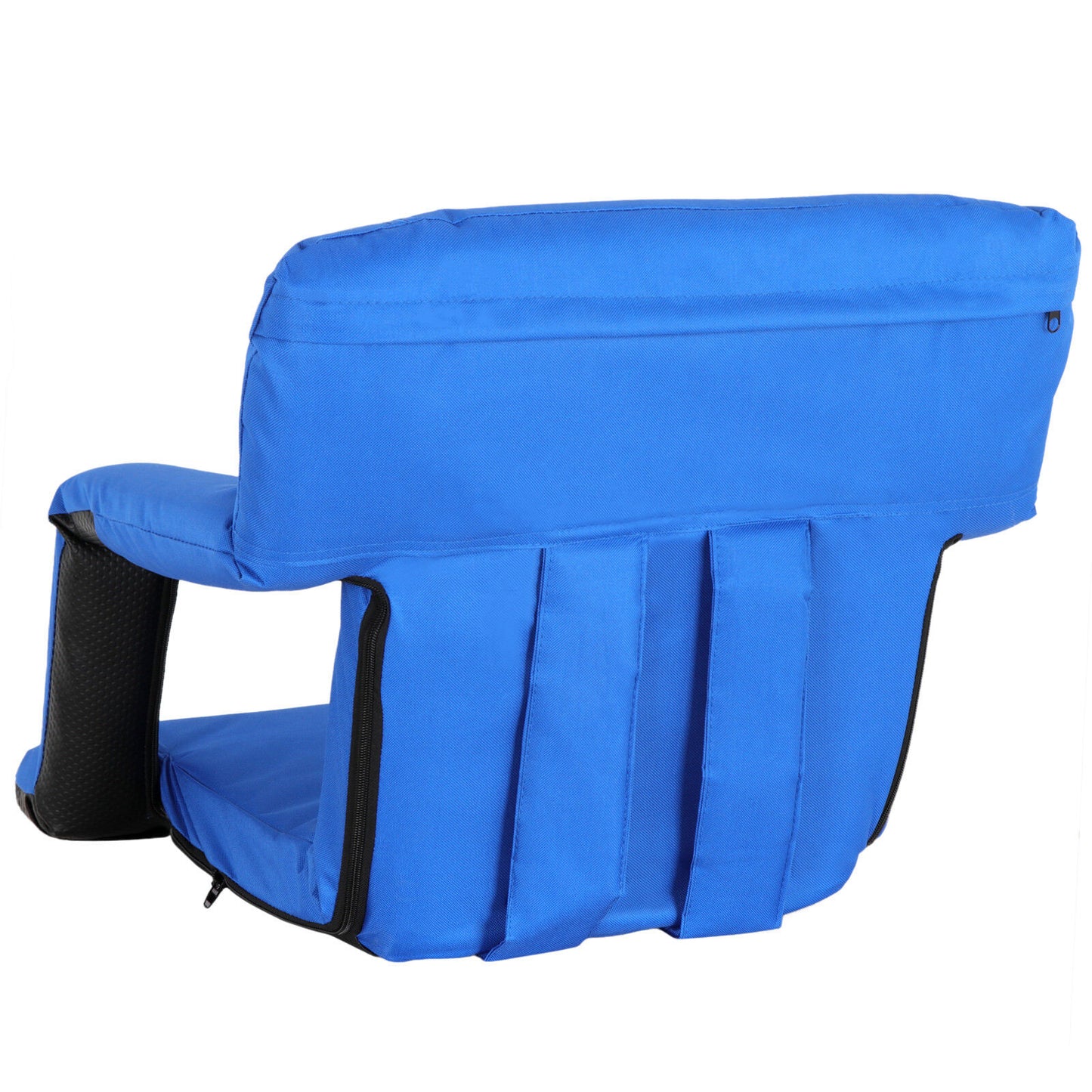 Portable 2 Pieces Stadium Seat Chairs Gym Reclining 5 Adjustable Positions Blue