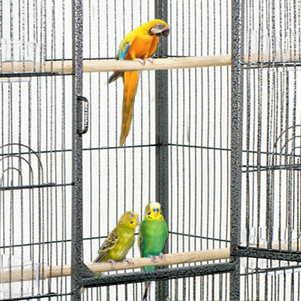 Bird Parrot Cage 25Wx17Dx53H Bar Spacing 1/2" Cockatiel Conure Finch W/4 Wheels
