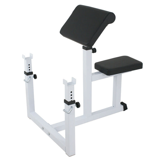 Weight Preacher Curl Bench Seated Commercial 440lbs Strength Training Home Gym