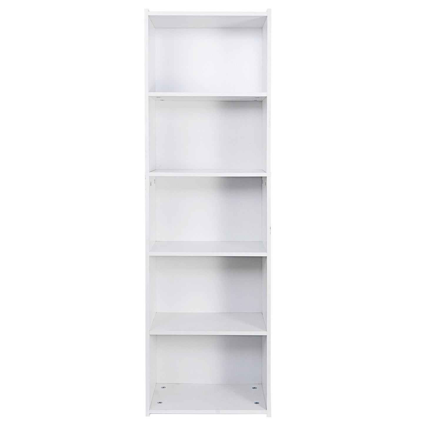 5-Tier Reversible Color Open Shelf Bookcase  Bookcase Bookshelf Storage White