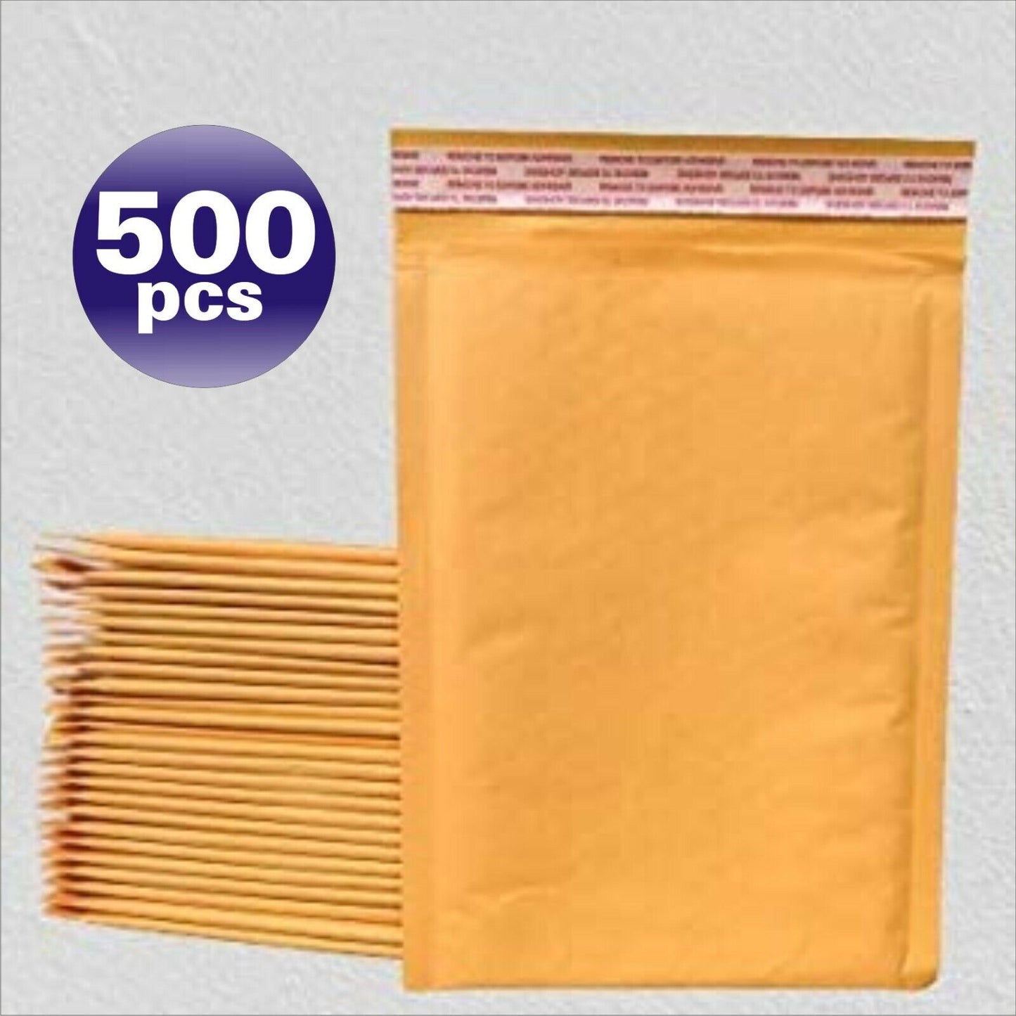 PolycyberUSA  500 pcs #000 Kraft Bubble Envelopes Mailers  (Inner 4x7)