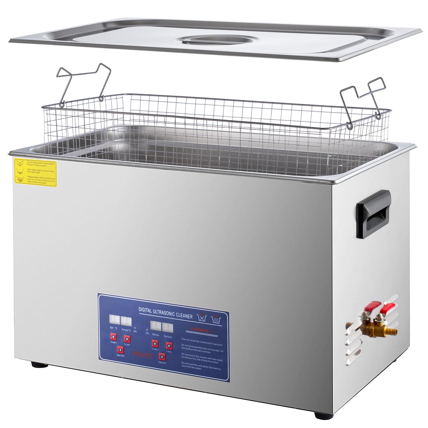 30L Ultrasonic Cleaner Stainless Steel Industry Heated Heater w/Timer New