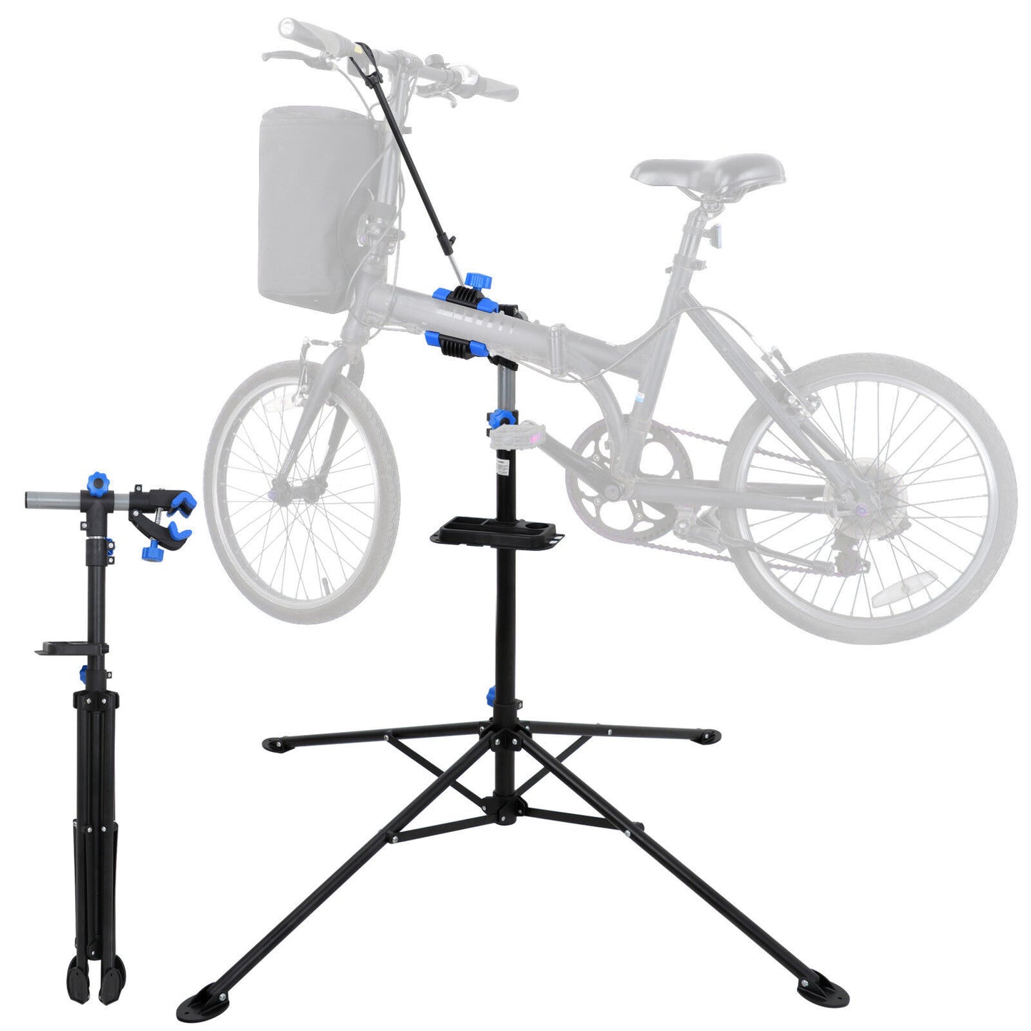 Pro Bike Repair Stand Adjustable w/ Max 74" Telescopic Steel Arm Bicycle Rack