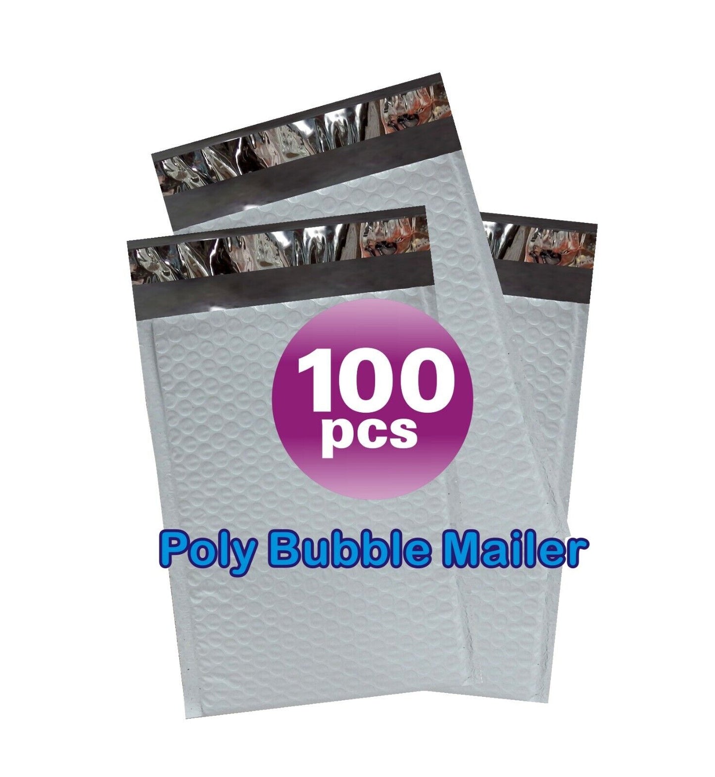 PolycyberUSA  100 pcs #3 Poly Bubble Envelopes Mailers (Inner 8.5x13.5)