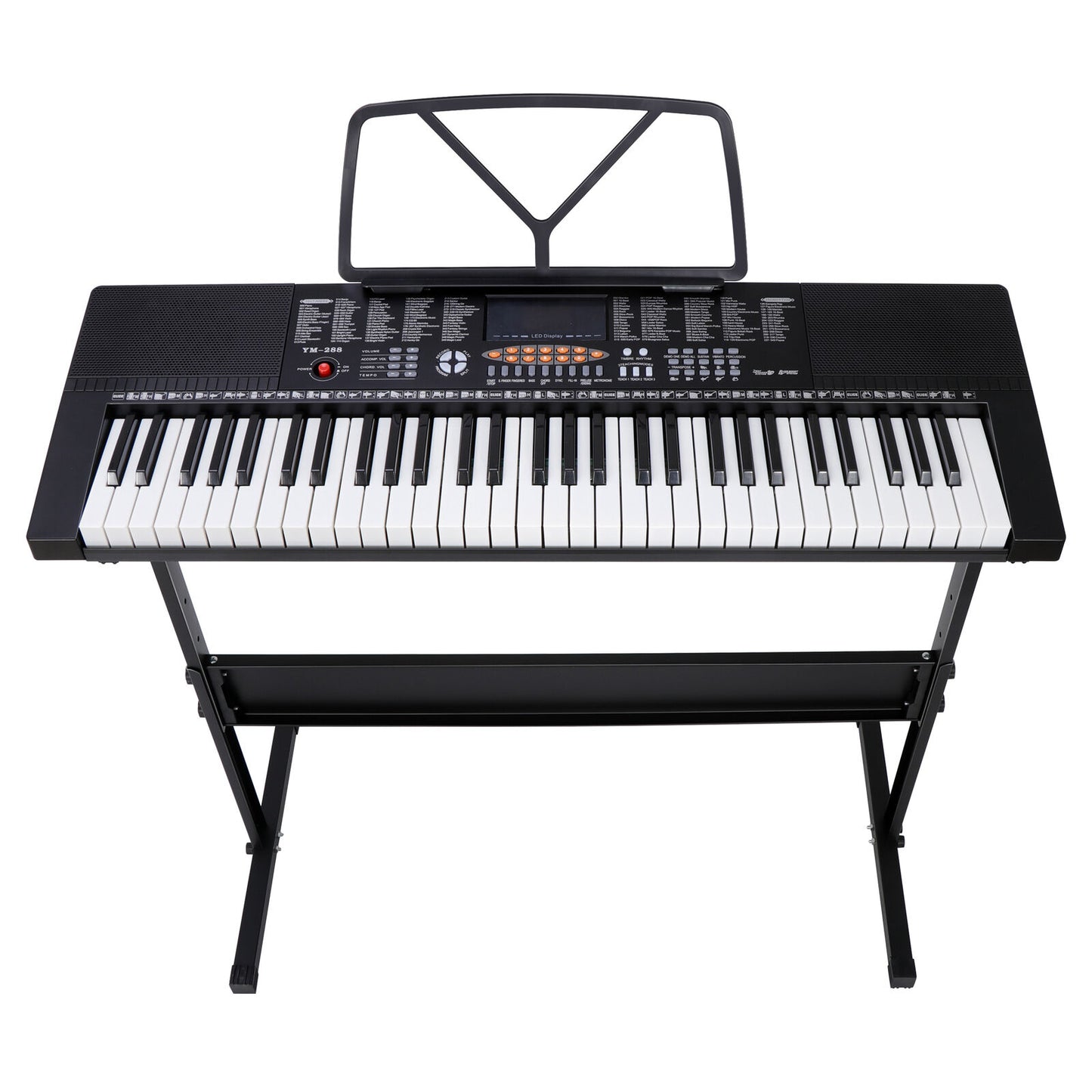 61 Key Electronic Keyboard Piano Organ with Microphone Stand Stool Earphone