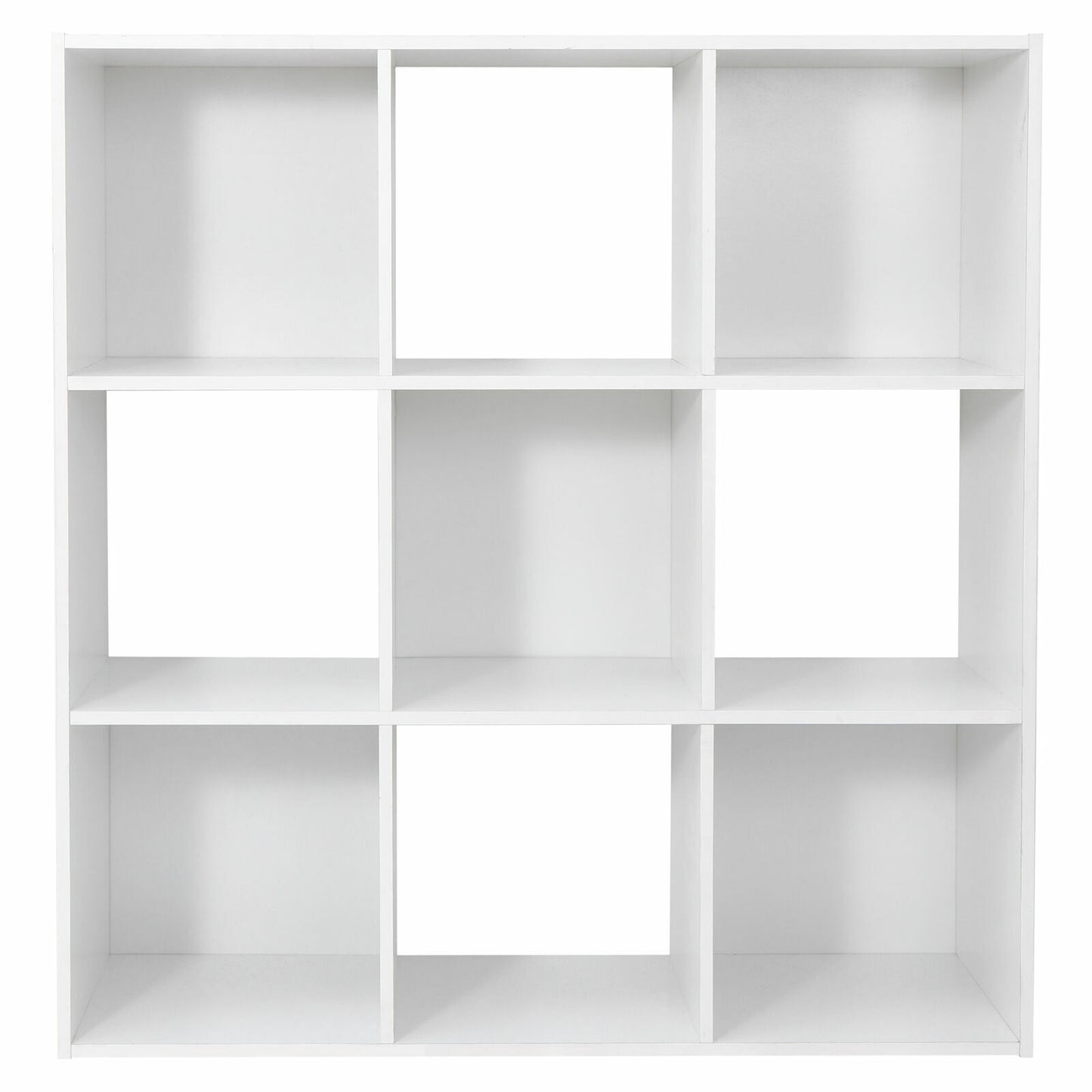 9-Cube White Closet Organizer Storage Shelves Save Space Study Bookshelves