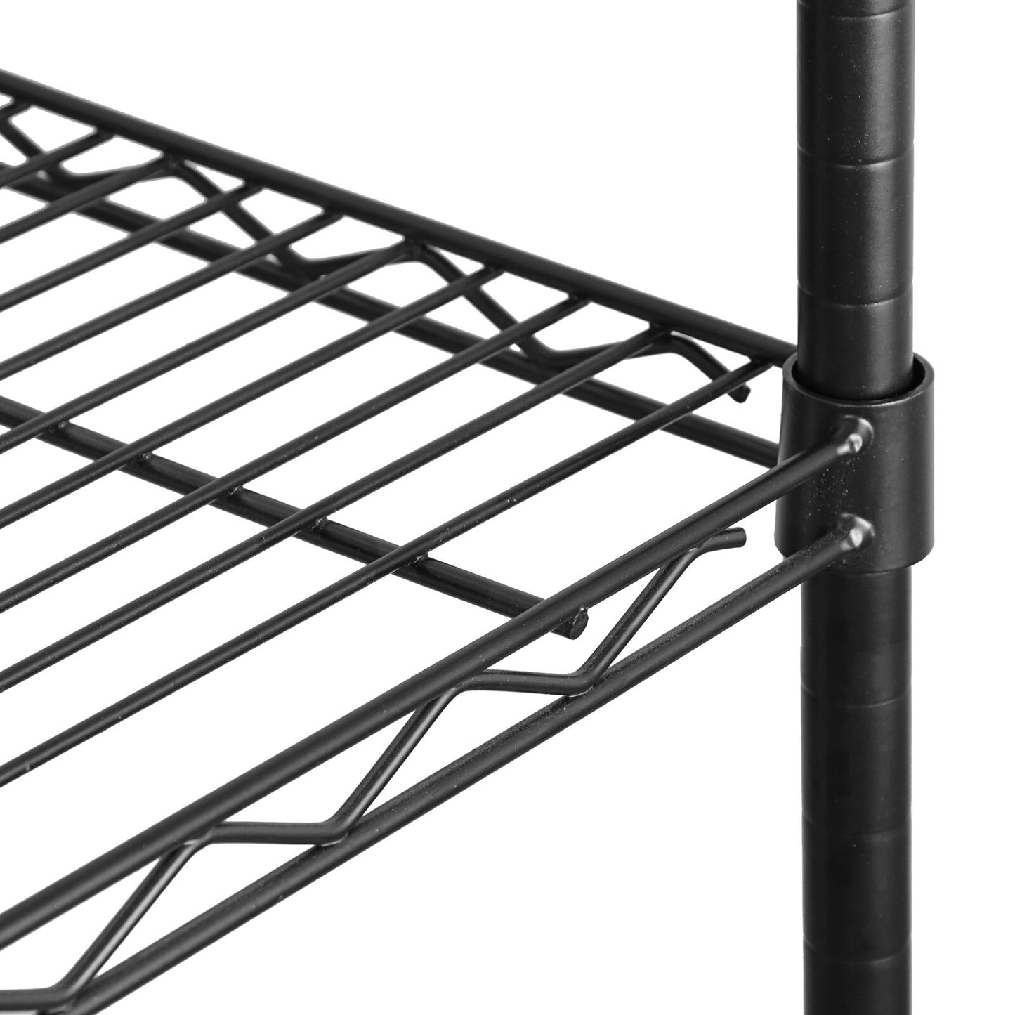 4-Tier Metal Wire Shelf Rack Storage Shelving Unit Organizer for Kitchen Black