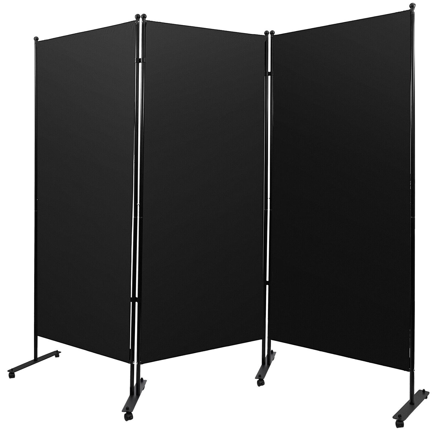 Room Divider with Wheels 3 Panel Room Divider Temporary Wall Portable Screen
