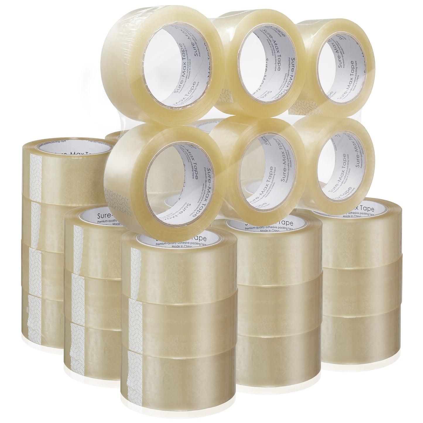 36 Rolls Carton Sealing Clear Packing Tape Box Shipping- 1.8 mil 2" x 110 Yards