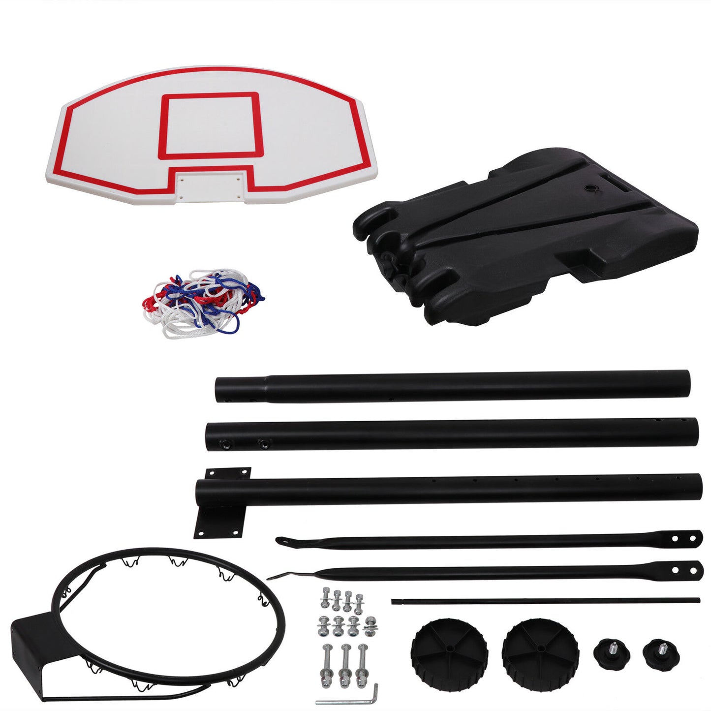 Basketball Portable System Adjustable Hoop Backboard Yard Outdoor Kids Sports