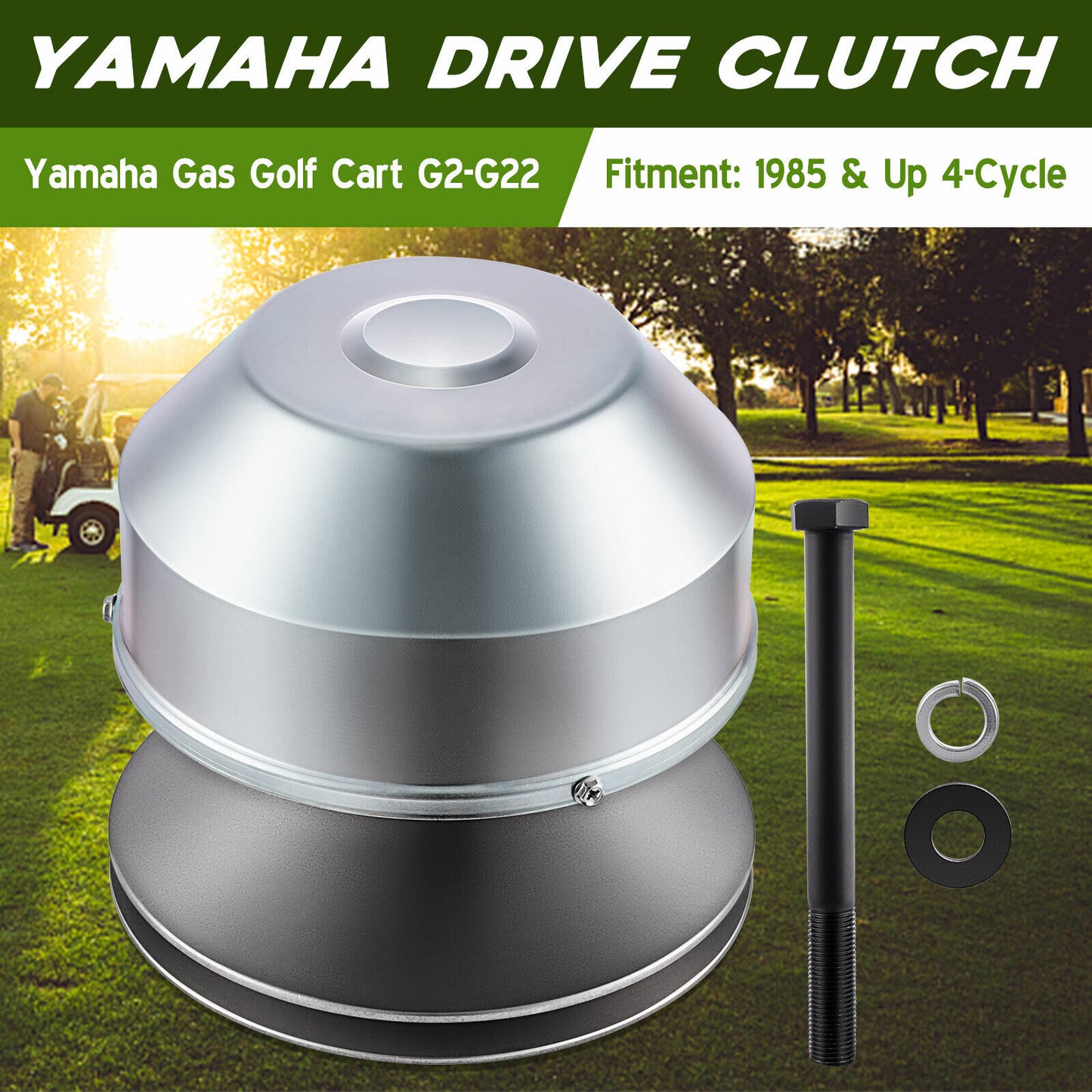 Yamaha Drive Clutch For 4 Cycle G2,G8,G9,G14,G16,G19, & G22 Golf Carts 1985 Up