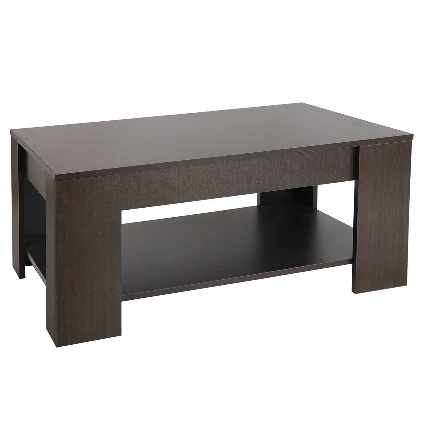 Lift Top Coffee Table w Hidden Compartment Storage Shelf Living Room Furniture