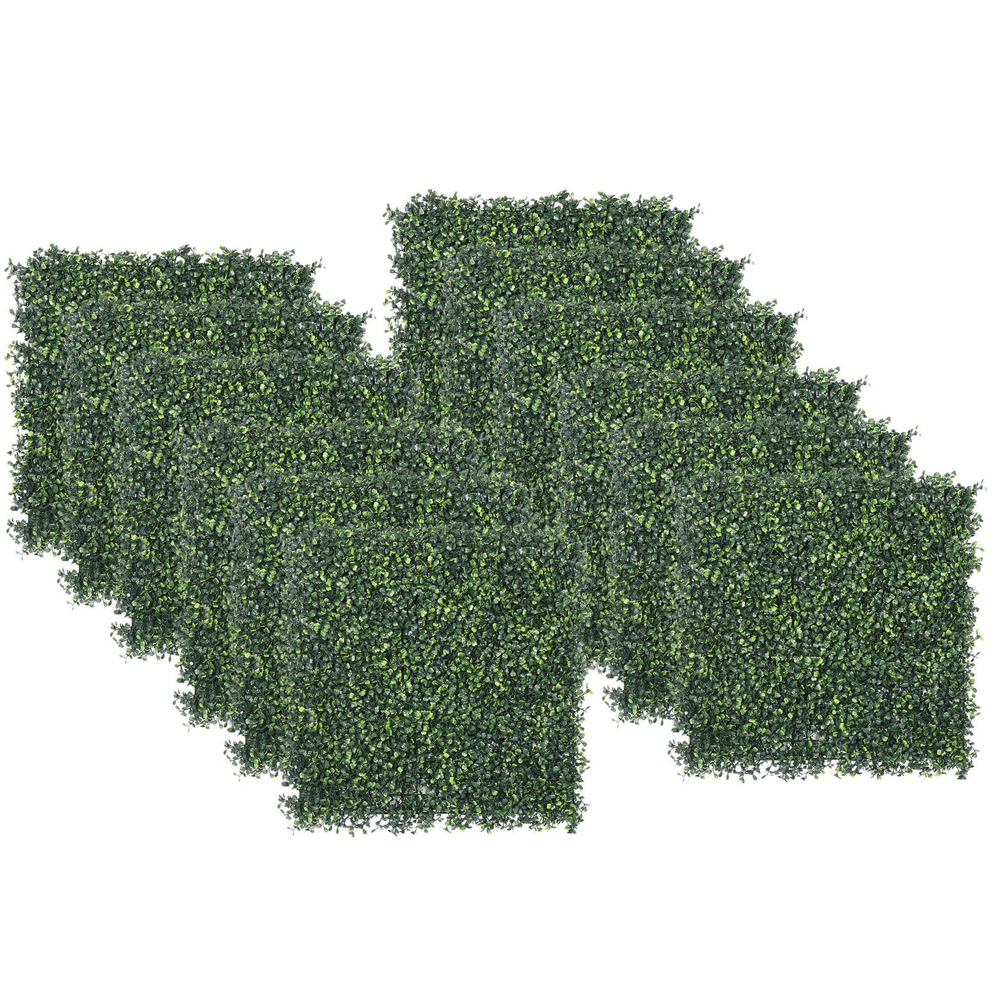 12pcs Artificial Boxwood Mat Wall Hedge Decor Privacy Fence Panels Grass 20x20"
