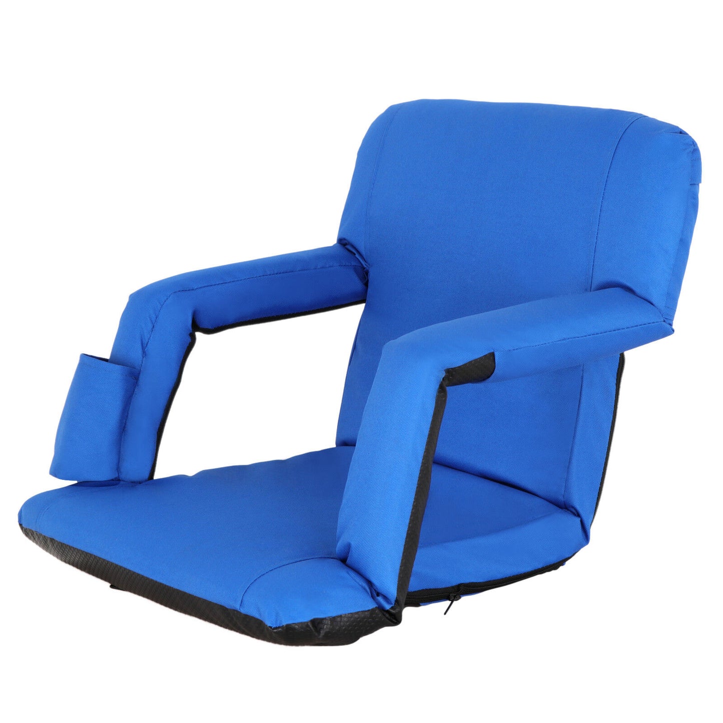2 Pcs Folding Stadium Seat Chair Bleachers Benches - 5 Reclining Positions