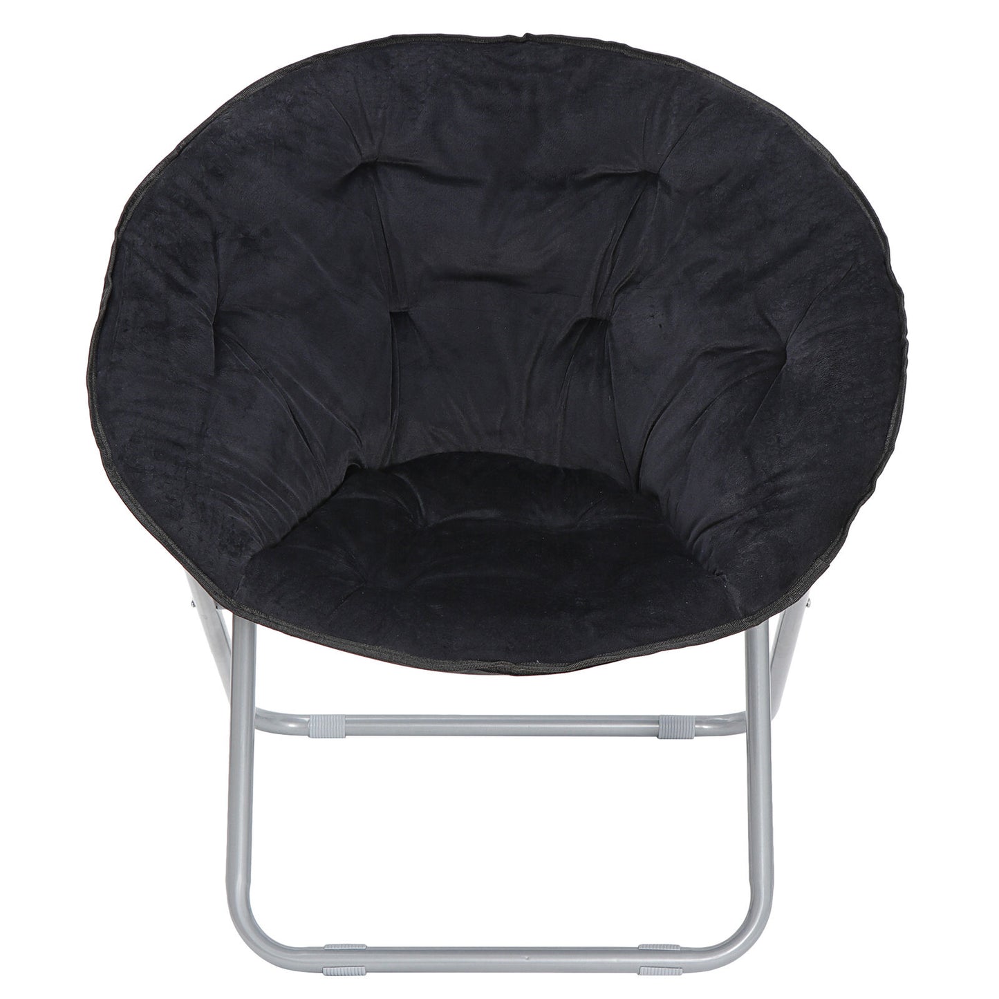 Oversized Moon Chair Seat Stool Saucer Soft Folding Home Living Room Sofa Black