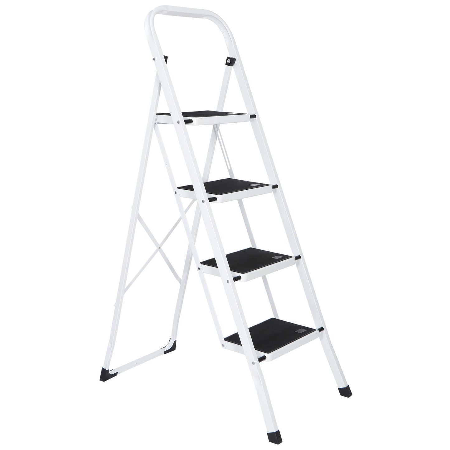 4 Step Ladder with Convenient Handgrip Anti-Slip Sturdy and Wide Pedal 330lbs