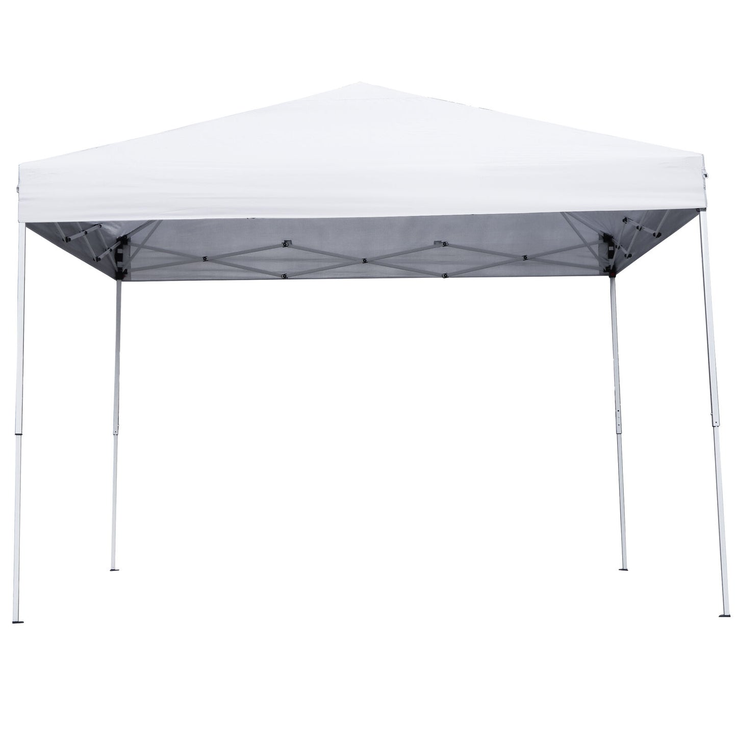 10 x 10 ft Pop Up Foldable Canopy Tent PreAssembled Lightweight Waterproof White