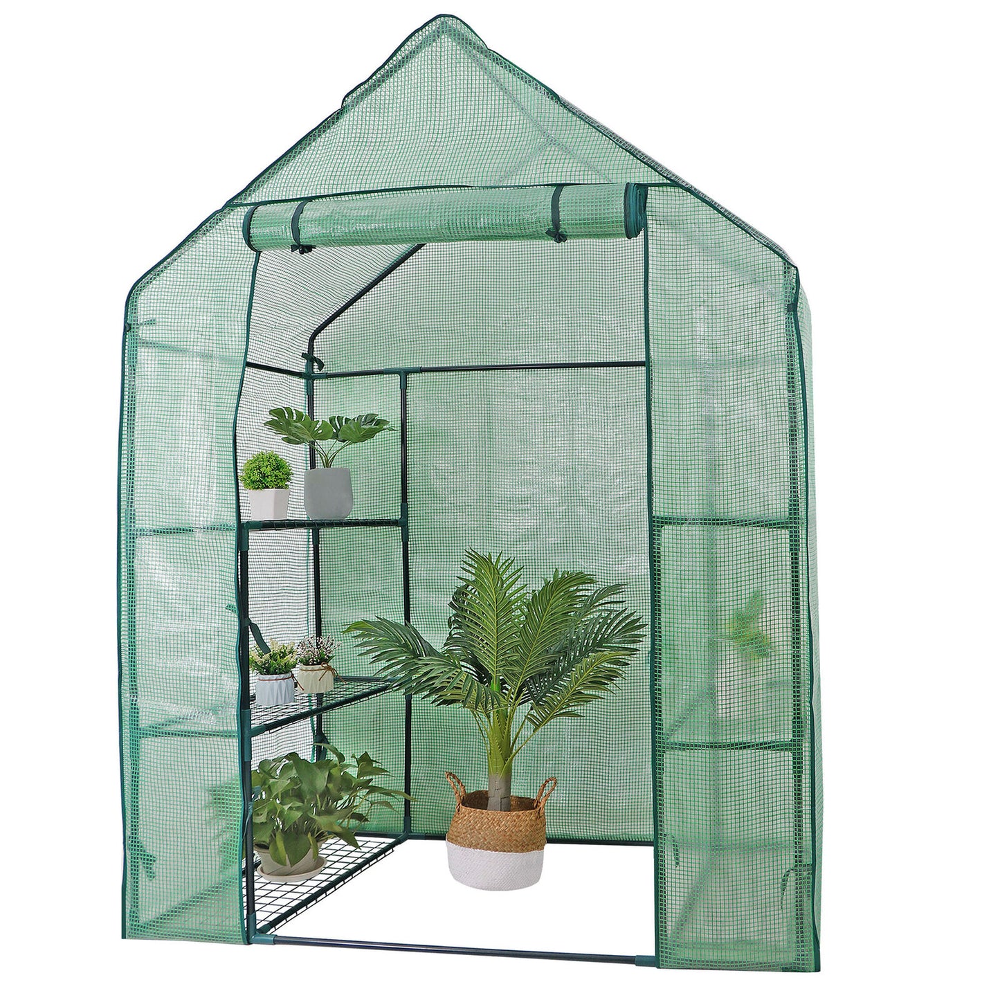 6 Shelves 3 Tiers Greenhouse Portable Mini Walk In Outdoor MINI Planter House
