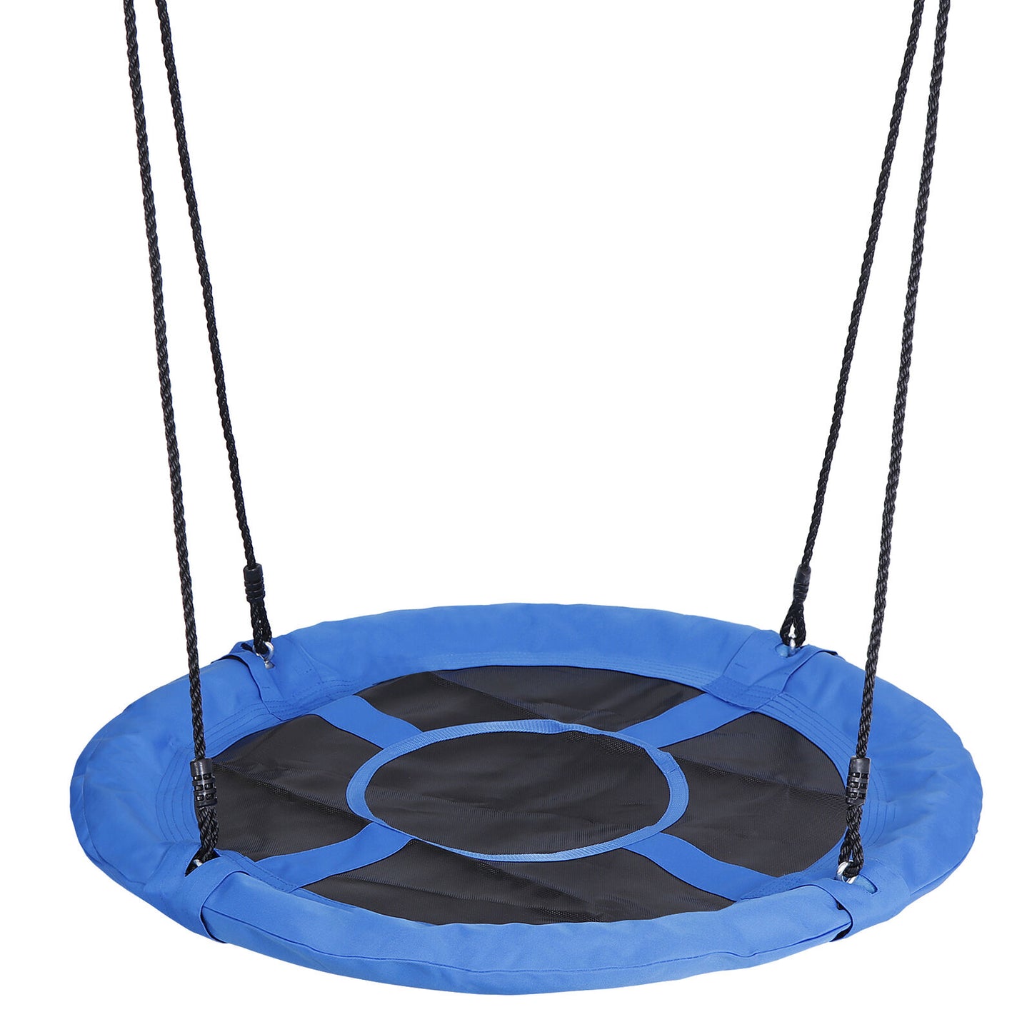 40"Round Blue Saucer Tree Swing 900D Oxford Waterproof Max 800Lbs W/Hanging Rope