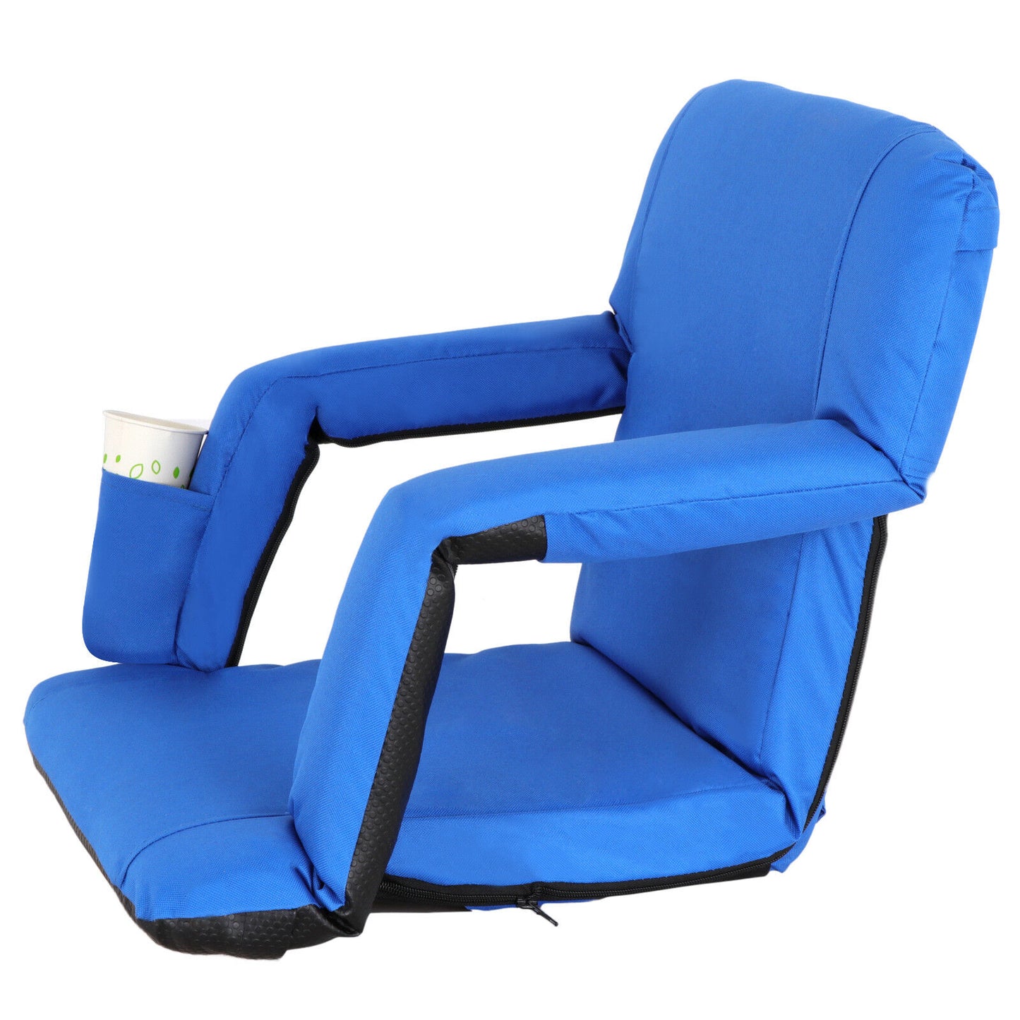 Blue Stadium Seats Chairs for Bleachers Waterproof  - 5 Reclining Positions