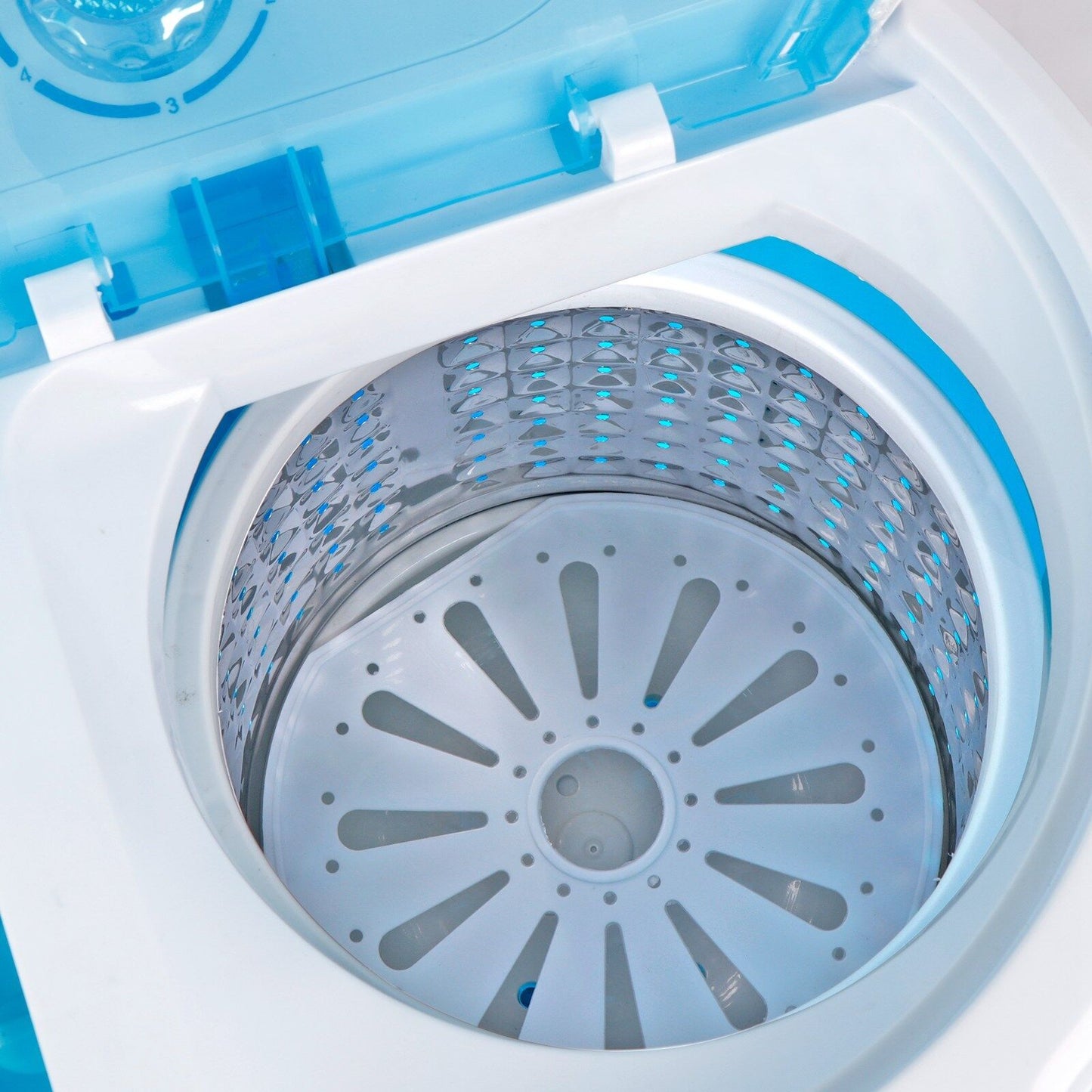 Mini Portable 9lbs Washing Machine Compact RV Dorm Laundry Washer Spin Dryer