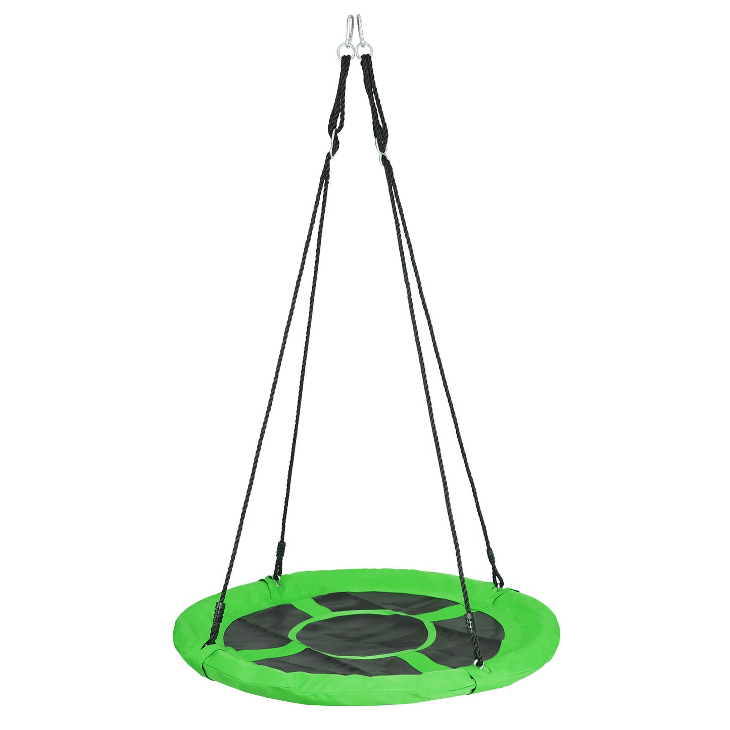 40" Waterproof Saucer Tree Swing Set Outdoor Round Swing for Children Green