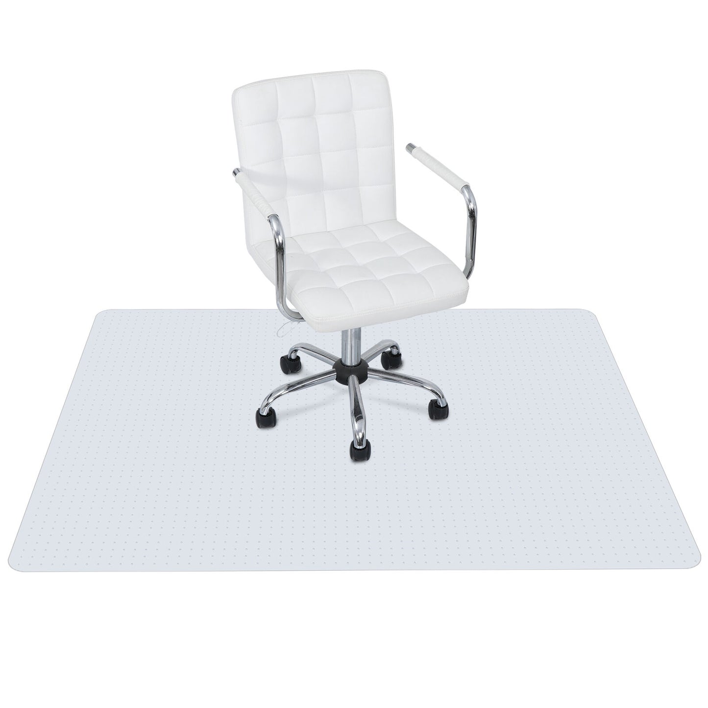 Transparent 60"Chair Mat Thick Feet Non-slip PVC Soft Desk Protect Floor Carpert
