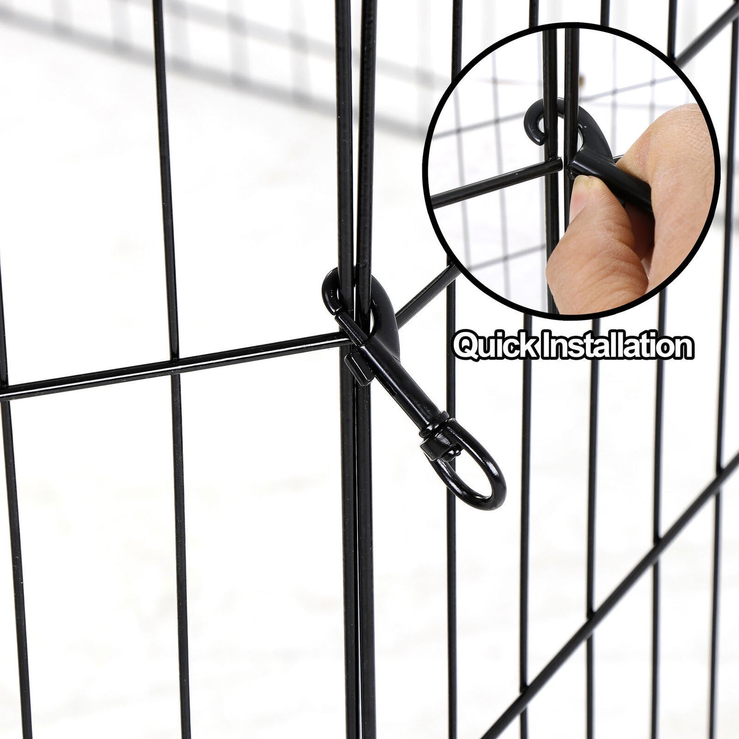 30 Inch 8 Panel Dog Pet Playpen Large Crate Fence Exercise Cage Indoor Outdoor
