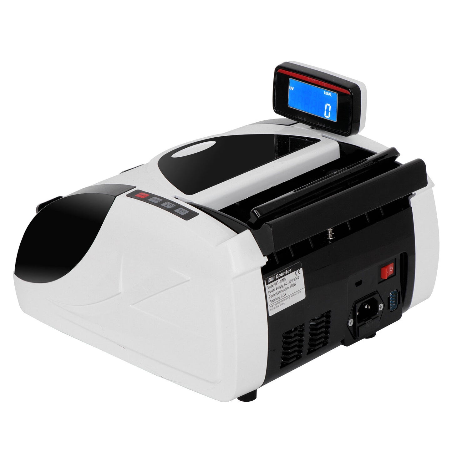 Money Bill Counter Cash Currency Counting Machine UV MG Counterfeit Detector USD