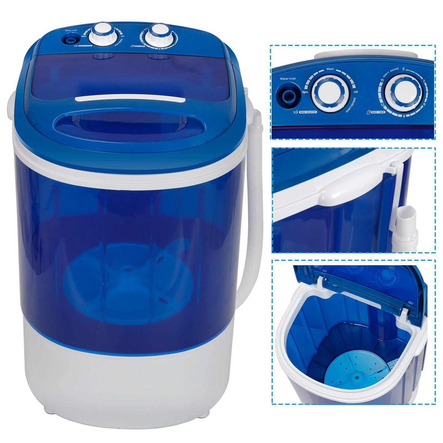 7.9 lbs Portable Compact Mini Washing Machine Laundry Washer Idea for Dorm Rooms