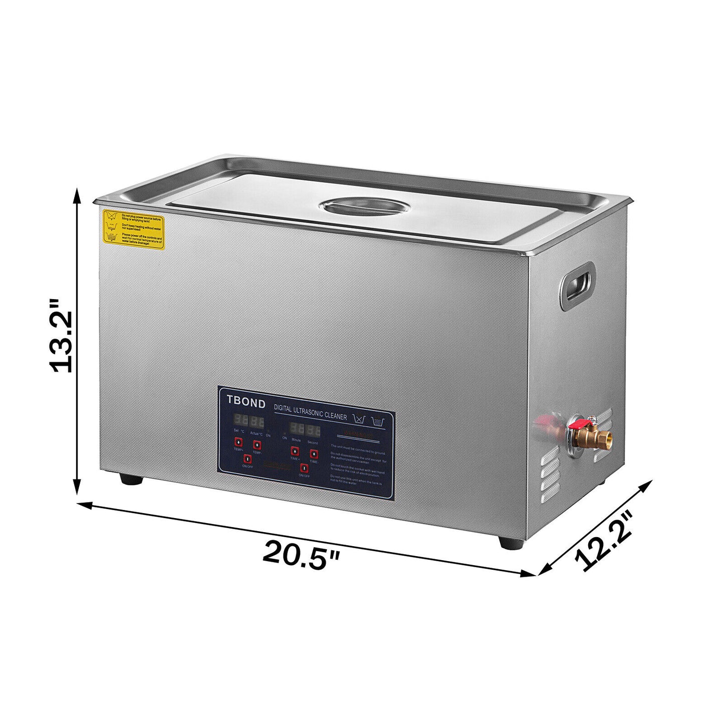30L Ultrasonic Cleaner Stainless Steel Industry Heated Heater w/Timer New