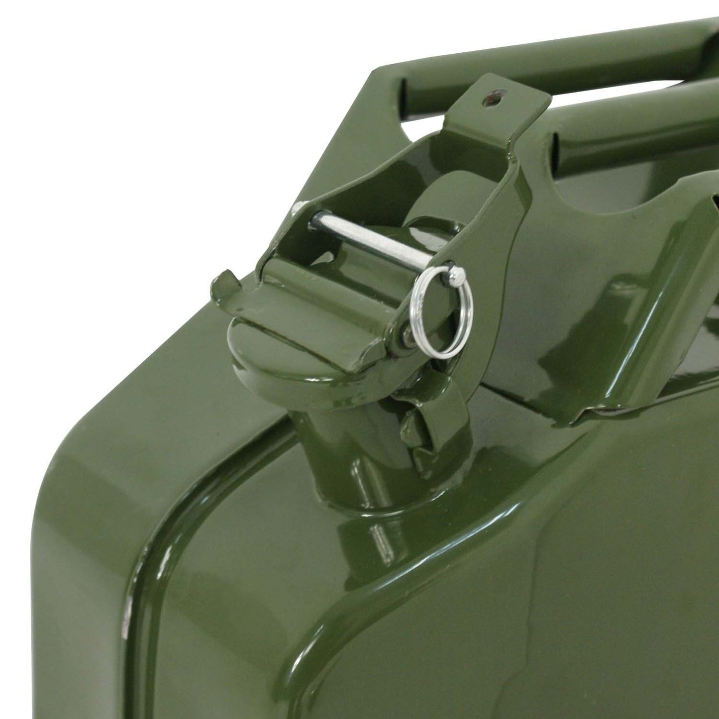 Two Green 5 Gallon 20L Jerry Can Metal Steel Tank Military Style Storage Can