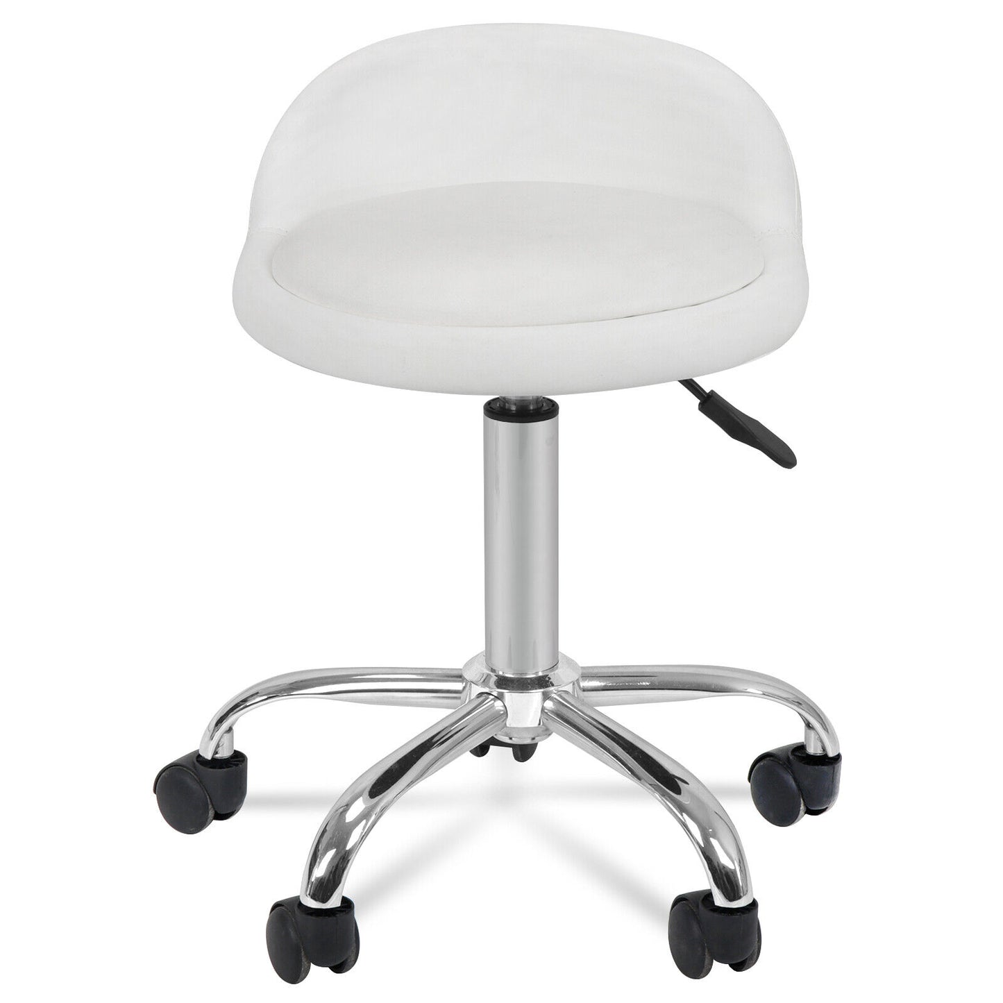 Adjustable Height Hydraulic Rolling Swivel Stool Spa Salon Chair with Back Rest