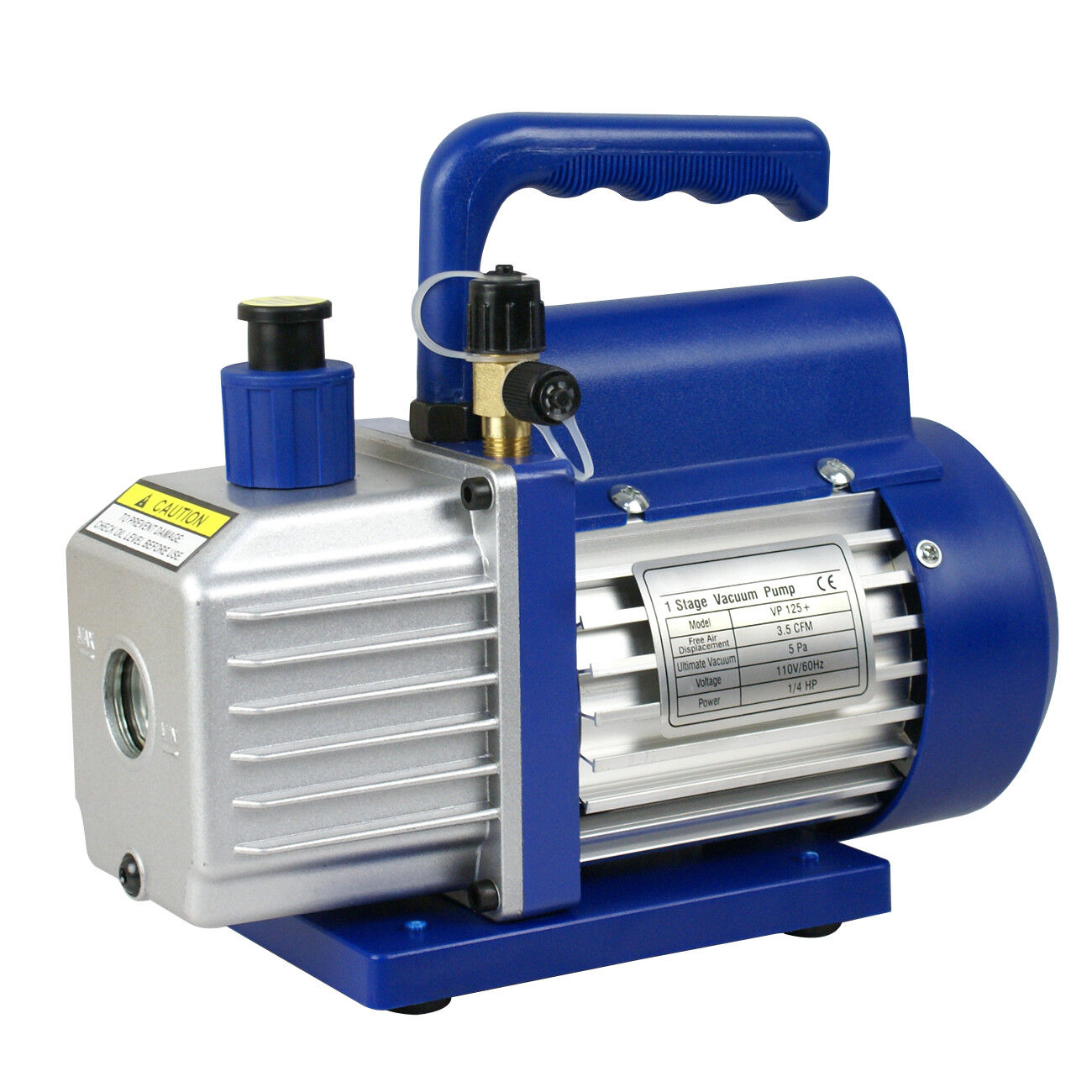3,5CFM 1/4HP Rotary Vane Deep Vacuum Pump HVAC AC Air Tool R410a R134 W/Free Oil