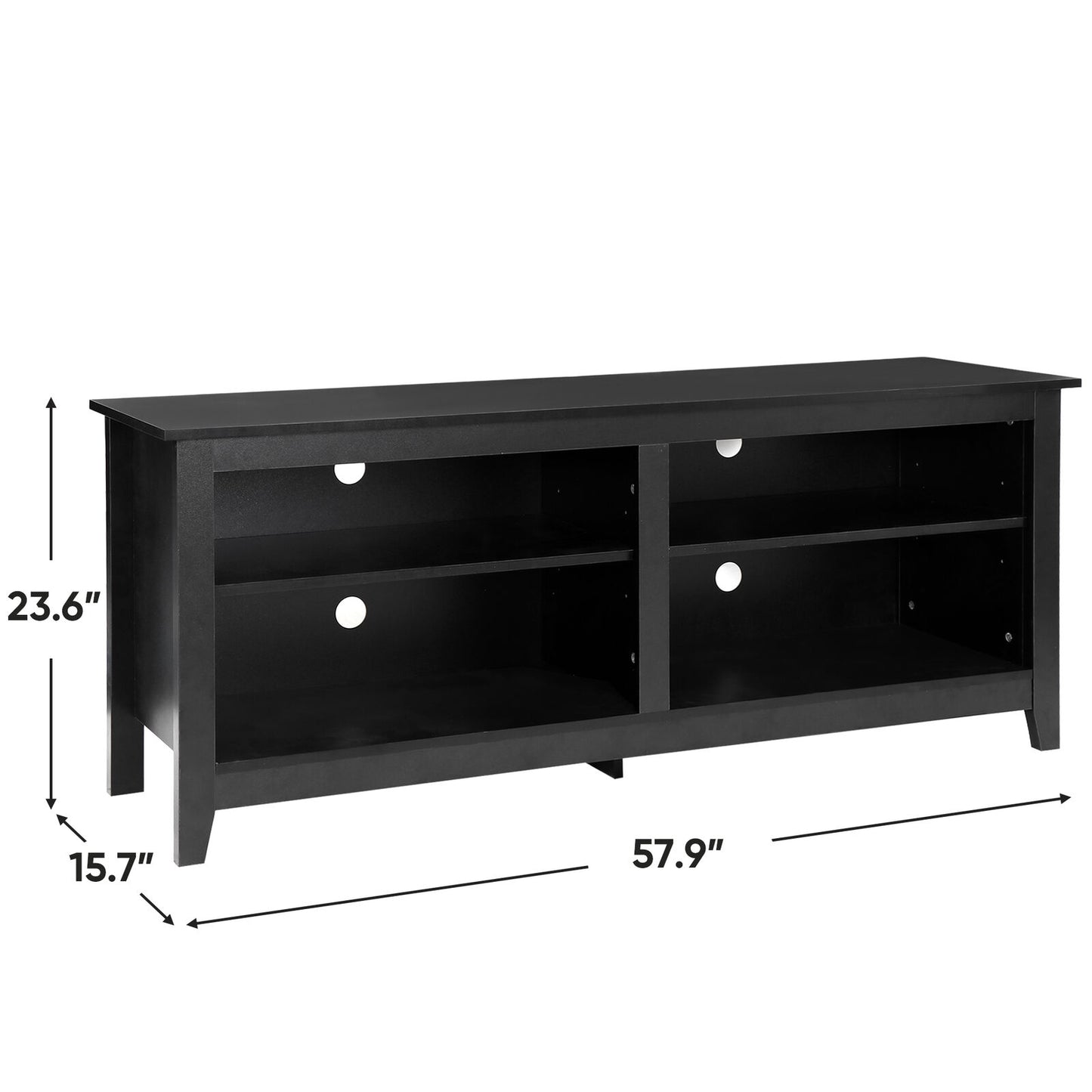 58" TV Stand for 65 inch TV Media Cabinet Console Storage W/Adjustable Shelves