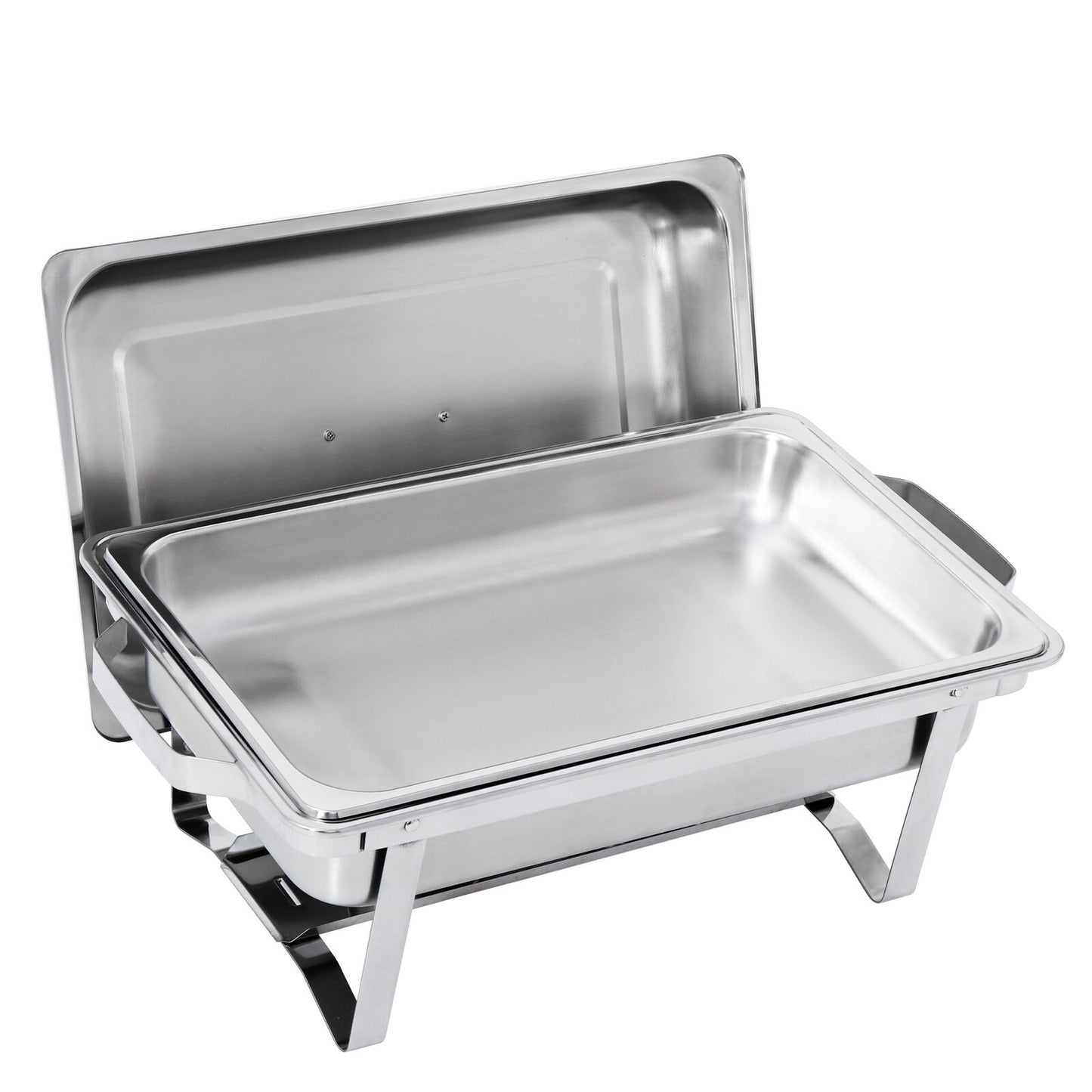 2 Pack 8QT Chafing Dish Stainless Steel Chafer Complete Set with 2 Warmer