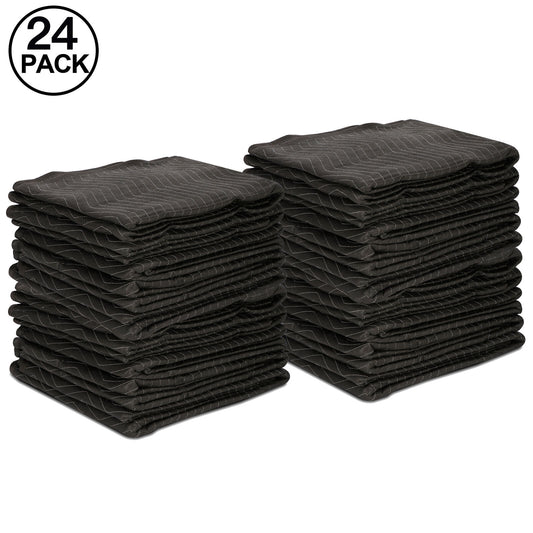 24 Pack Heavy Duty Moving Blankets 80" x 72"(65 lb/dz) Shipping Pads Ultra Thick