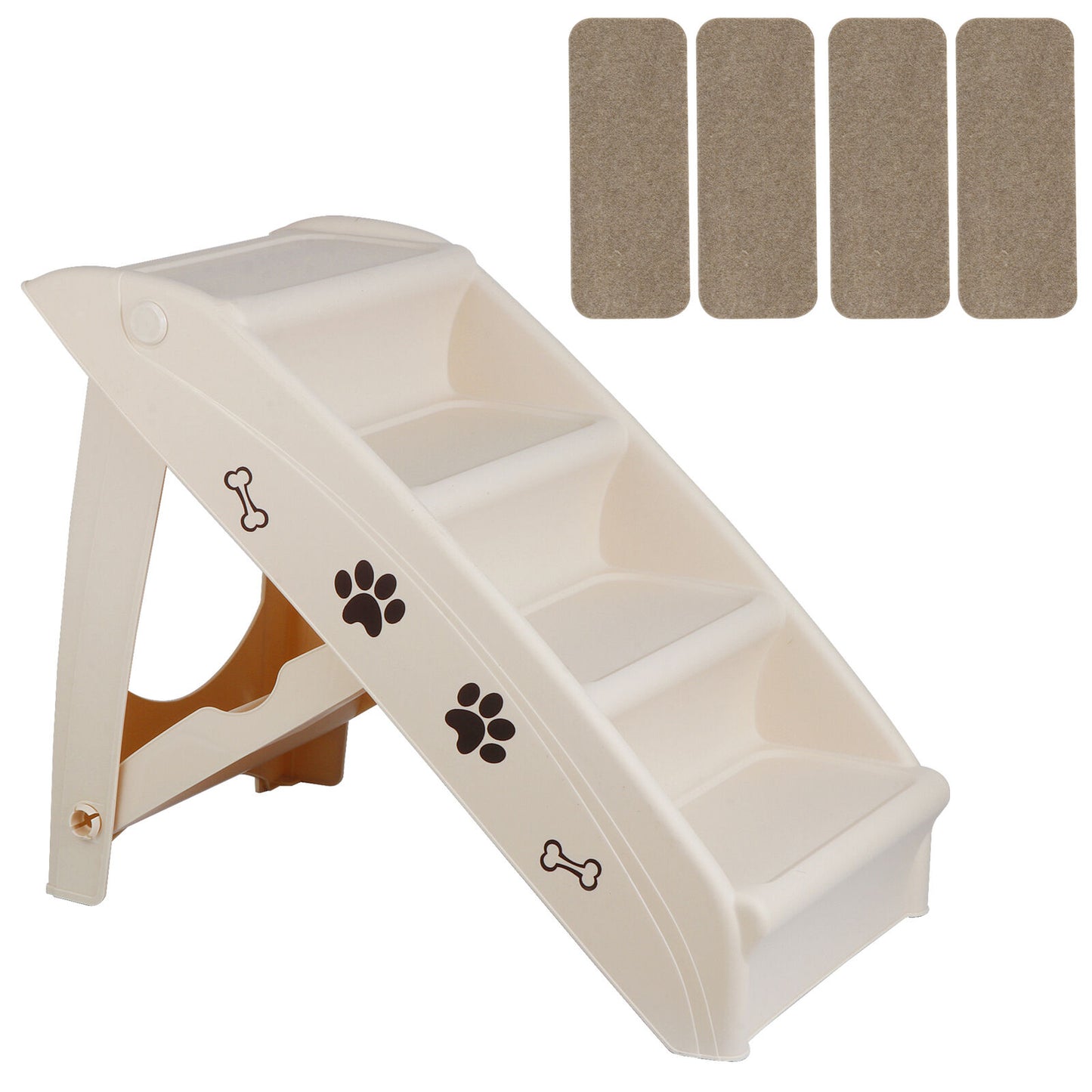 Foldable Dog Ramp Pet Stairs Steps For Smaller Pickup Travel Ladder MAX 100 LBs