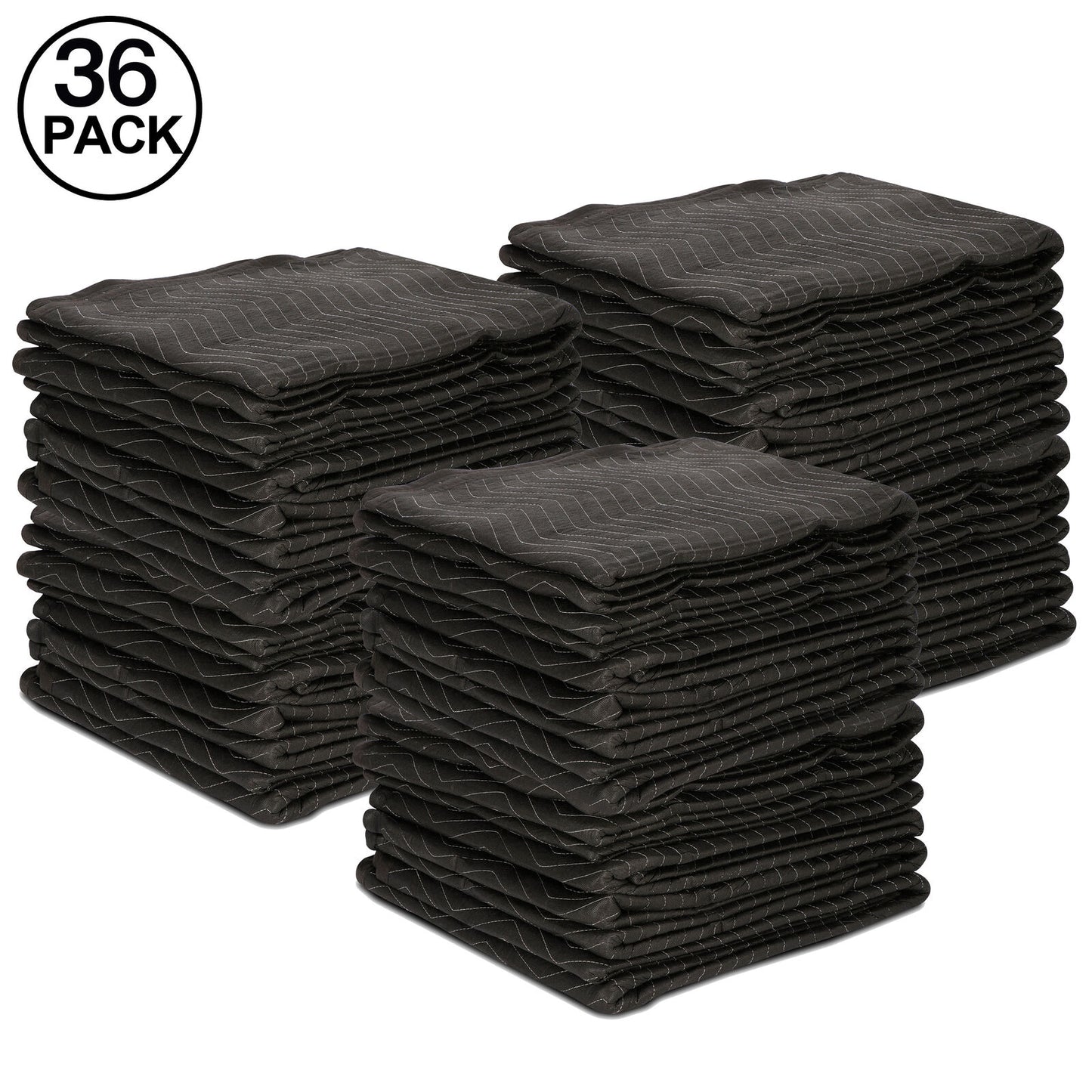 36 Pack Heavy Duty Moving Blankets 80" x 72"(65 lb/dz) Shipping Pads Ultra Thick