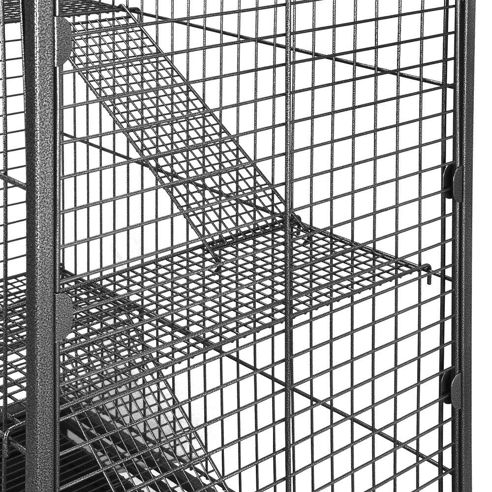 37" Ferret Cage Small Animal Rat Chinchilla Rabbit Cage 4 Level w/2 Front Doors