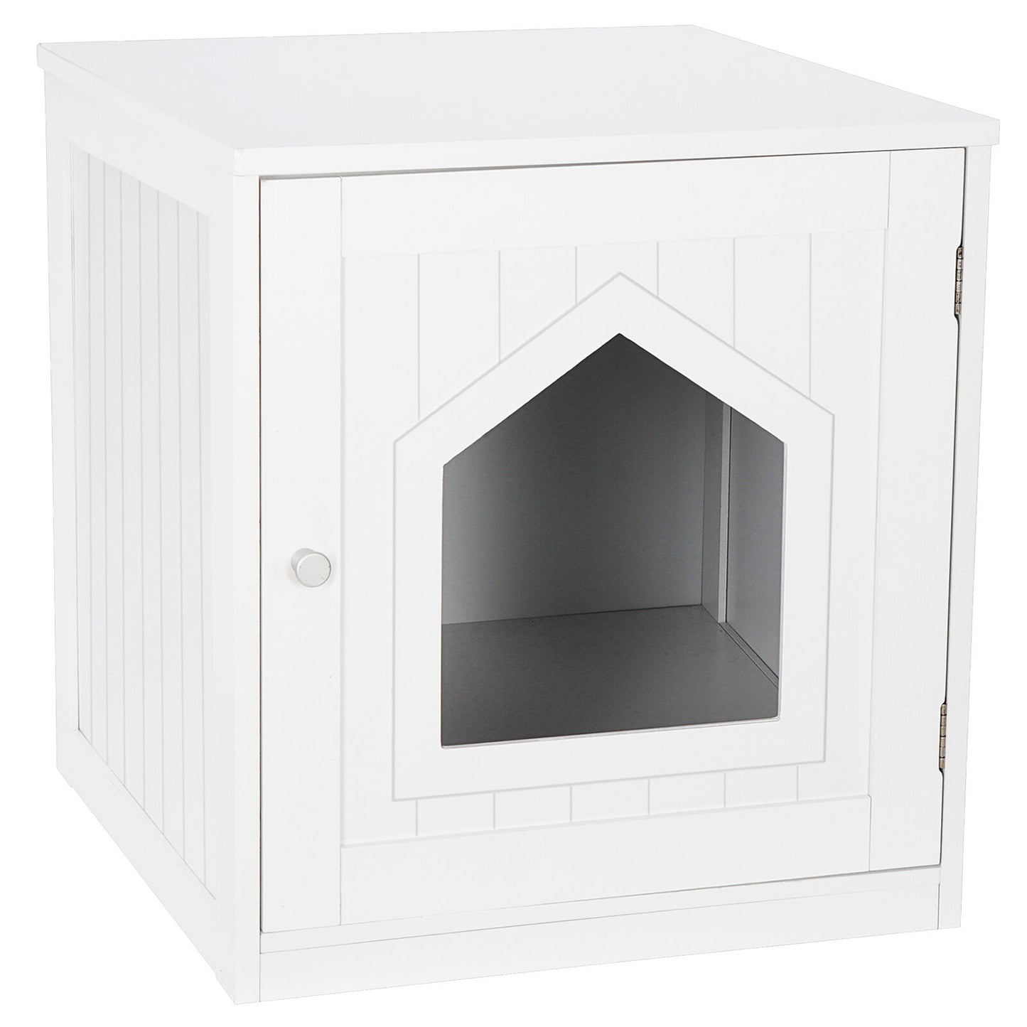 Decorative Cat House Side Table Cat Home Stand  Indoor Pet Crate Box