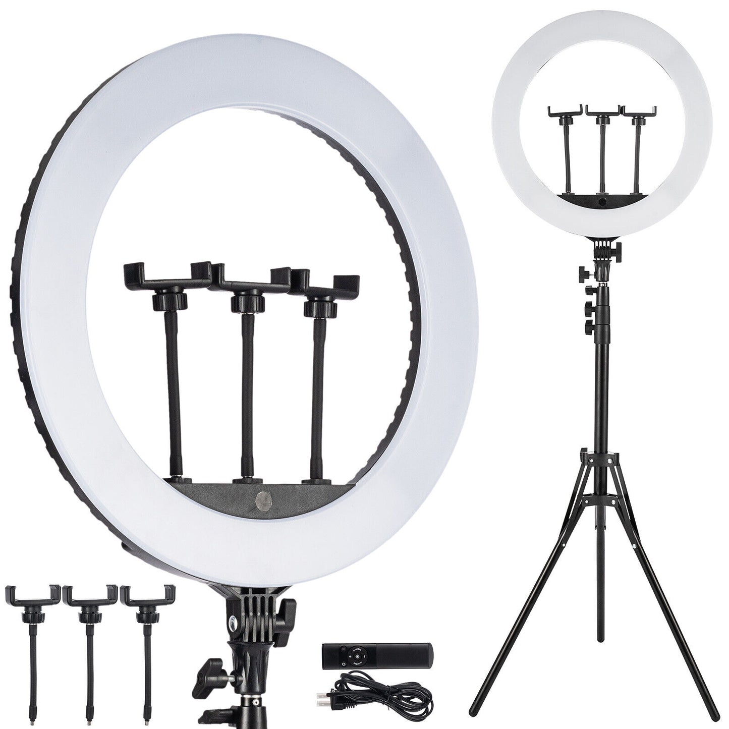 18" LED Ring Light Kit with Stand For Social Media/Beauty Shoot/Photography