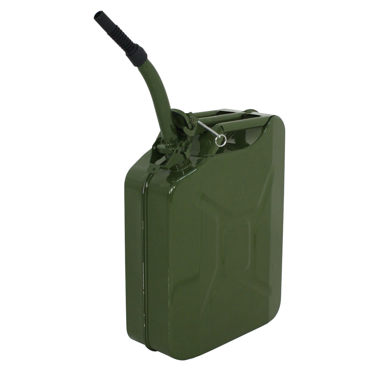 Two Green 5 Gallon 20L Jerry Can Metal Steel Tank Military Style Storage Can