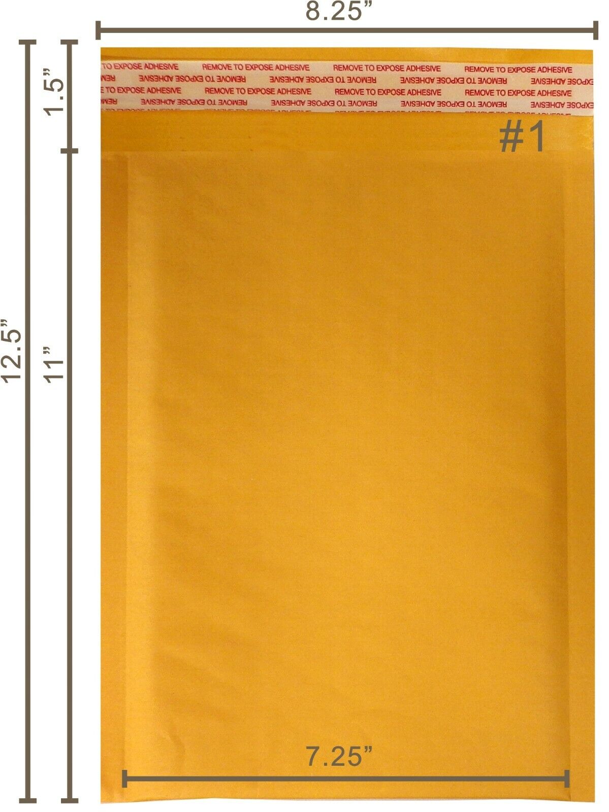 PolycyberUSA  100 #1 Kraft Bubble Envelopes Mailers (Inner 7.25x11)