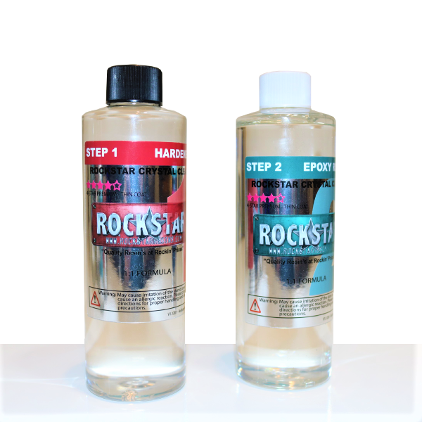 Rockstar Crystal Clear Premium Epoxy Resin - UV Protection - 16oz Kit - 4-Star