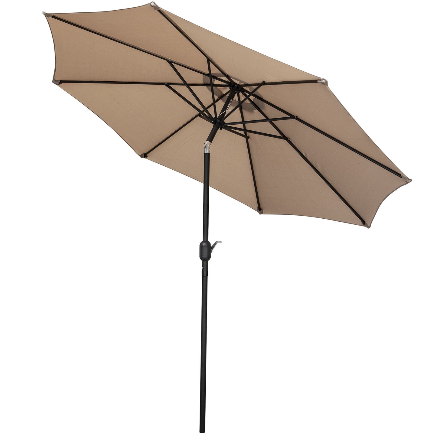9' Patio Umbrella Outdoor Table Umbrella with 8 Sturdy Ribs Garden Lawn Backyard